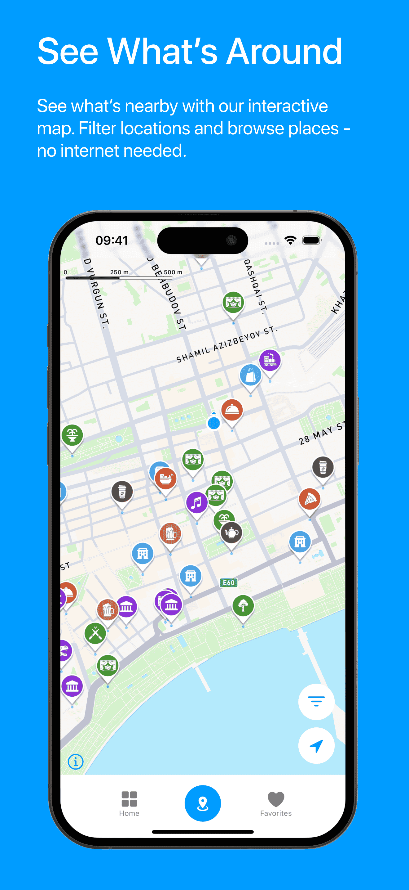 Visit Baku Map Page Screenshot