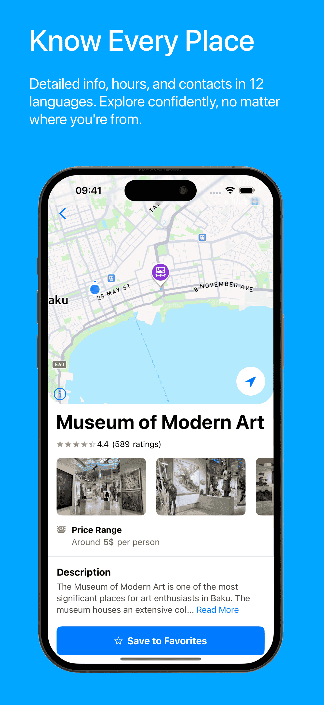 Visit Baku Place Page Screenshot